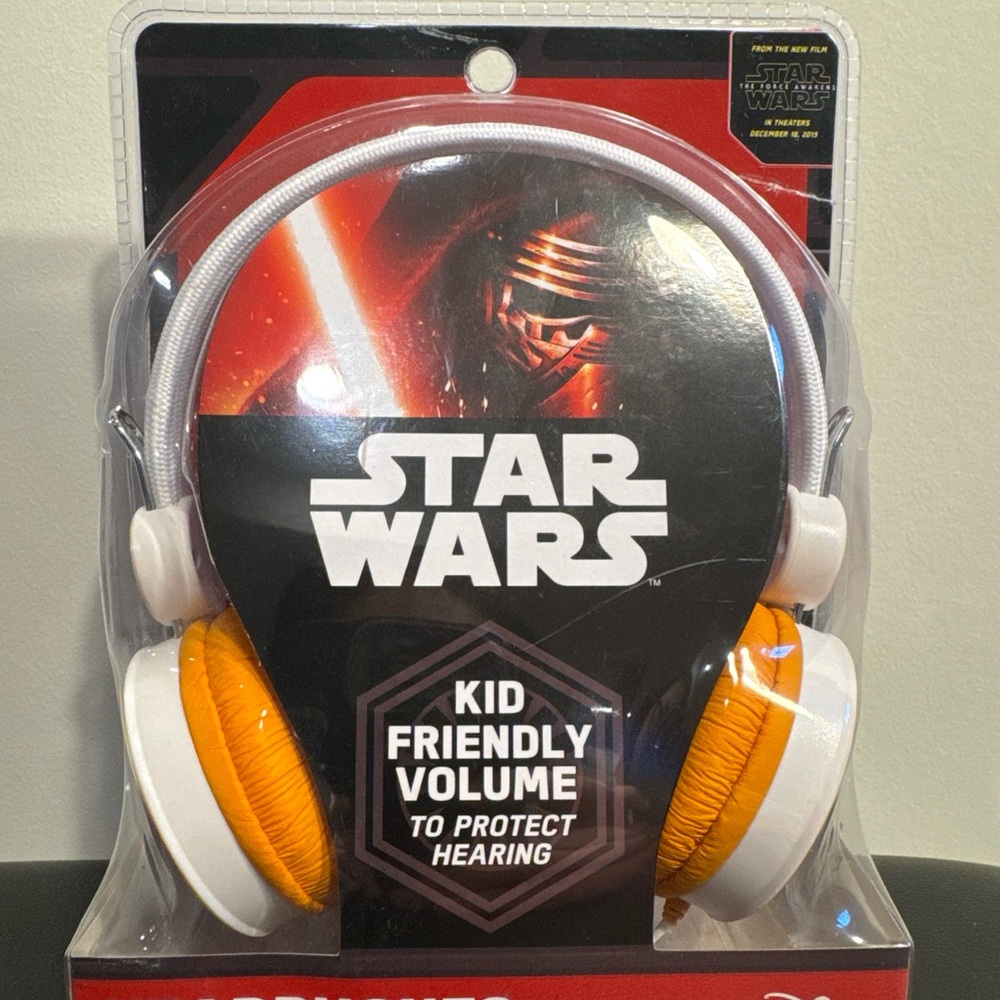 Star Wars The Force Awakens Red and White Headphones